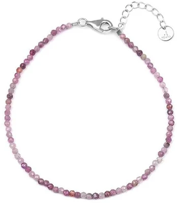 Agato Mineral bracelet with pink ruby beads POL-B12/21L