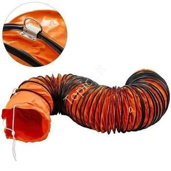 7,6 m PVC lankstus ortakis 250 mm ventiliatoriui