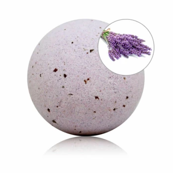TALOKA Lavender Bath Bomb with Rose Petals 140g - Aromatic Relaxation