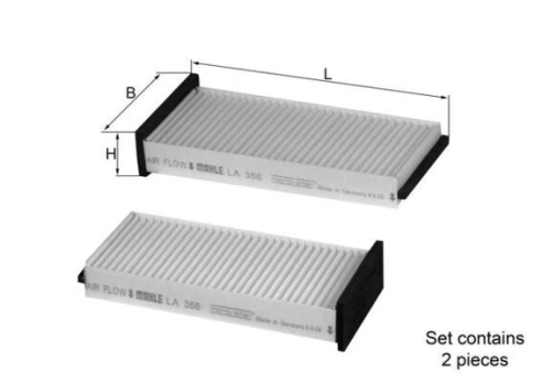 Filtras, salono oras KNECHT LA 366/S