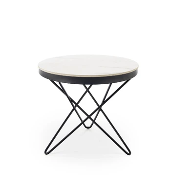 LEILA 2 c.table, white marble / black