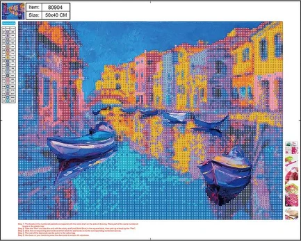 Deimantinės mozaikos rinkinys VENICE, Centrum, 400x500mm