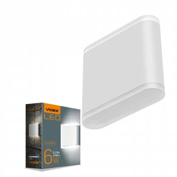Fasado šviestuvas Videx LED 6W, IP54, baltas