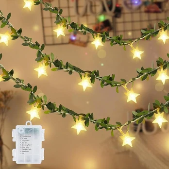 LED lemputės su dirbtinėmis gabenėmis, 20 LED, 4 m