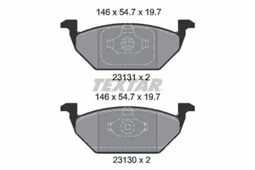 TEXTAR 2313001 Brake pad set