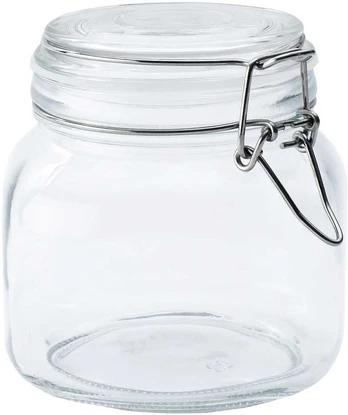 Jar, 750 ml, with buckle, 4 pcs