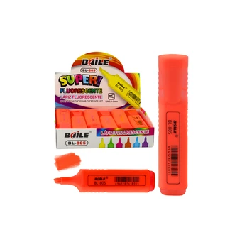 Lean Highlighter Marker For Notes School Office Neon Intense Oranžinis