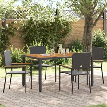 Lauko krėslai 4 pcs Kremas, Ruda