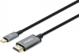 MANHATTAN 4K@60Hz USB-C auf HDMI-Kabelis Stecker/Stecker 1m