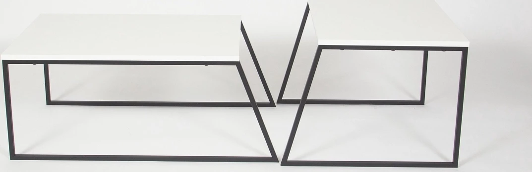 Kavos staliukas Kalune Design Orta Sehpa, baltas, 50 cm x 88 cm x 38 cm