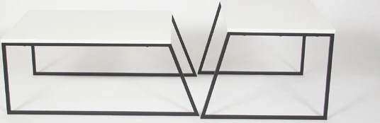 Kavos staliukas Kalune Design Orta Sehpa, baltas, 50 cm x 88 cm x 38 cm kaina