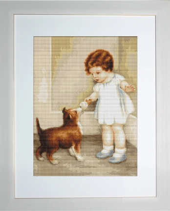 Girl with Puppy SG372
