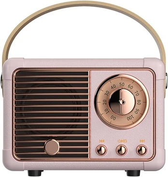 Bluetooth garsiakalbis Retro rožinis