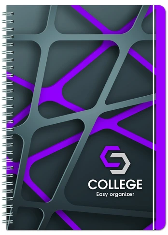Knyga-sąsiuvinis su spirale B5 150lap 70g lang COLLEGE