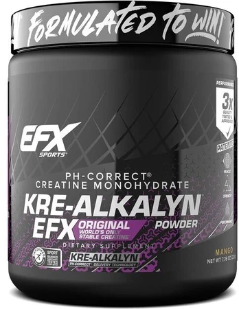 EFX Sports Kre Alkalyn Powder 220 g. (Mango skonis)