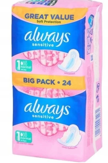 Always Ultra Sensitive Normal paketai su sparneliais, 24 vnt.
