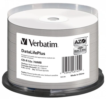 Įrašomas kompaktinis diskas Verbatim, 700 MB, 50vnt.