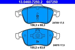 ATE 13.0460-7250.2 Brake pad set