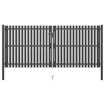 Sodo vartai, antracito spalvos, 4x2m, plienas
