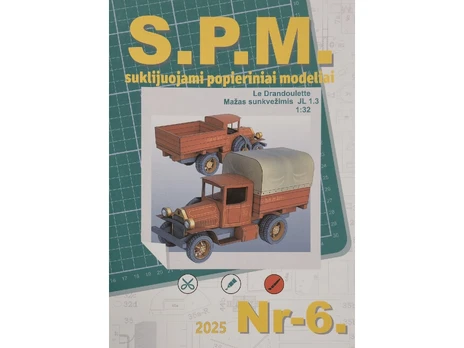 SPM Le Drandoulette JL popierinis sunkvežimio modelis, mastelis 1/32