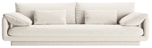 Sofa Micadoni Torino Structured, kreminė, 250 x 103 cm x 83 cm