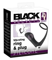 Black Velvets bv Vibrating ring & plug Analinis kaištis kaina