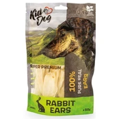 KIDDOG 100% natūralios triušių ausys 50g kaina