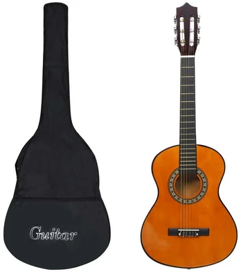 Klasikinė gitara su dėklu pradedantiesiems ir vaikams, 1/2 34"