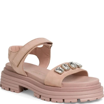 Basutės moterims, Smėlio, SANDALS POP