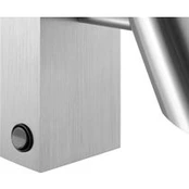 LED sieninis šviestuvas Risell, plotis 9 cm, aliuminio spalvos metalas