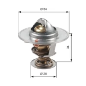 Termostatas, aušinimo skystis GATES TH47685G1 kaina