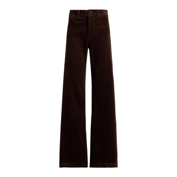 Kelnės moterims, Ruda, Woven-flare-pants