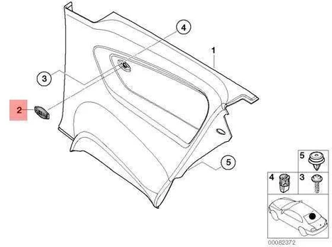 BMW E46 kompaktinė interjero lentelė originali 51437012950