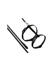 Flamingo - Ziggi Cat harness with line - Black kaina