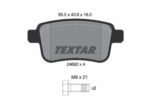 TEXTAR 2469204 Brake pad set