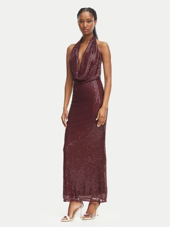 Bardot Kokteilinė suknelė Nola 59814DB2 Vyšninė Slim Fit