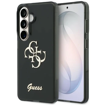 Guess IML 4G Script metalinis logotipo dėklas, skirtas „Samsung Galaxy 26“, juodas