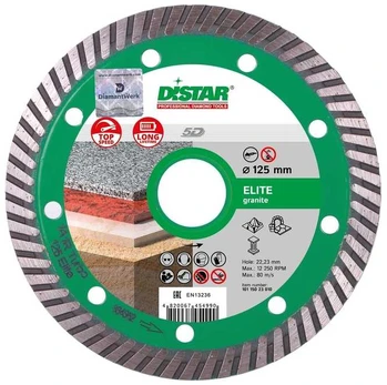 180 x 25,4 mm DISTAR TURBO ELITE 5D Deimantinis diskas granitui
