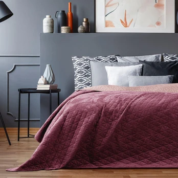 Bedspread LAILA pressed style glamor velvet, polyester 260x280 ameliahome