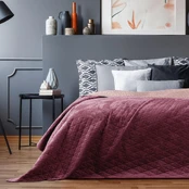 Bedspread LAILA pressed style glamor velvet, polyester 260x280 ameliahome kaina