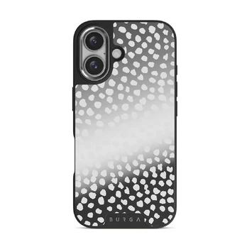 Night Sky - Dotted iPhone 16 Case, Elite Mirror Dark (MagSafe) / Silver
