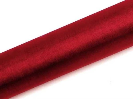 Party Deco Organza Gladka, raudona, 0,16x9 m universalus