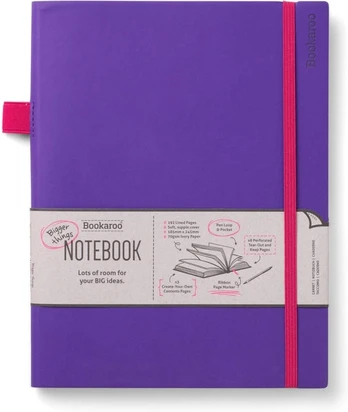 Peter Pauper Press Bookaroo Notebook Journal didelis - violetinė