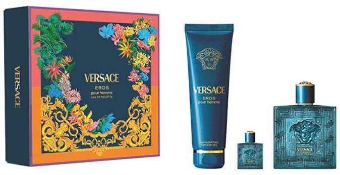 Versace Eros - EDT 100 ml + dušo želė 150 ml + EDT 5 ml
