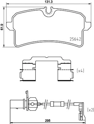 Stabdžių trinkelių rinkinys, diskinis stabdys BREMBO P 85 151
