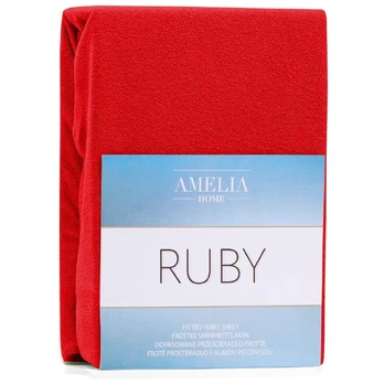 AmeliaHome FITTEDFRO/AH/RUBY/RED24/120-140x200+30