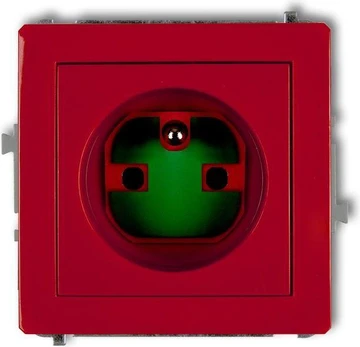 Karlik Single Socket Deco be DATA su raudonu raktu (DGZK)