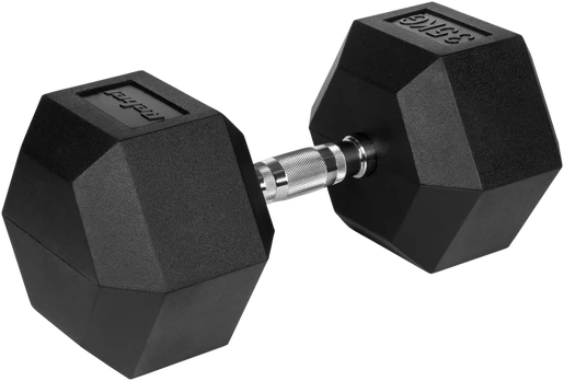 Hantel żeliwny gumowany HEX 35 kg REBEL ACTIVE