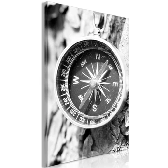 Artgeist Paveikslas - Juodas and Baltas Compass (1 Part) Vertical