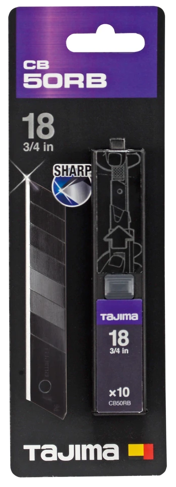 Tajima DORA Razar BLACK atsarginės geležtės 18 mm, 10 vnt.